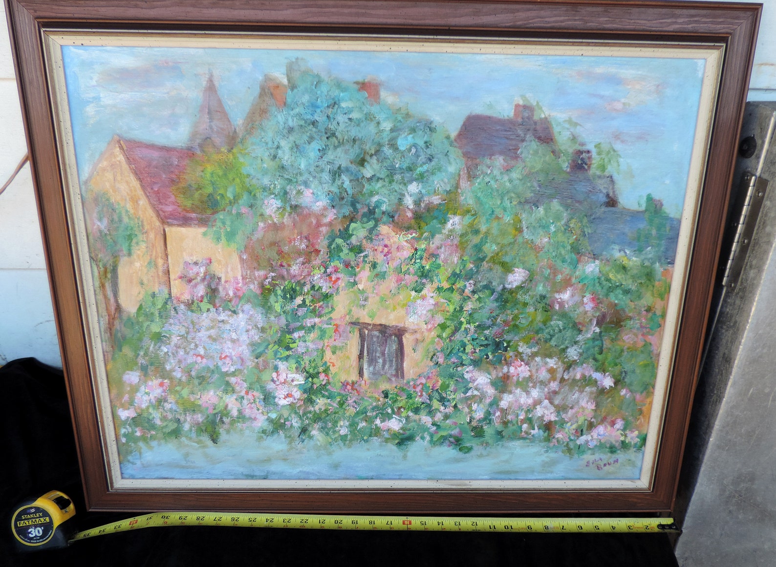 Original Oil Painting on Masonite in Wood Frame W Vibrant Etsy