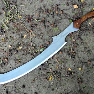 Custom Handmade Machete Sword 29.50 inches J2 Steel Hunting Machete With Leather Sheath
