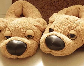 Dog Slippers Etsy Uk