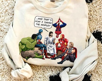 Así es como salvé al mundo. Camiseta de superhéroes de Jesús, PNG, cristiano divertido, PNG de Pascua de Jesús, PNG de superhéroe, PNG de Pascua / Png popular