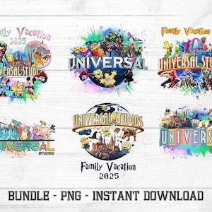 Pack Universal Studio 2025 png, voyage en famille 2025 png, voyage Universal Studios, Universal 2025 png, sublimation design, png téléchargement