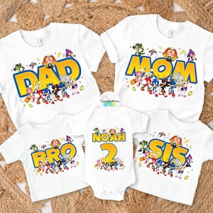 Sonic the Hedgehog Shirt, Sonic and Friend Shirt, Sonic Tails Shirt, Sonic Family Matching Shirt, Shadow the Hedgehog Party Shirt