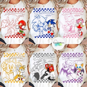 Sonic the Hedgehog Shirt, Sonic and Friend Shirt, Sonic Tails Shirt, Sonic Group Matching Shirt, Shadow the Hedgehog Party Shirt