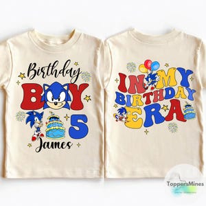 Custom Sonic Birthday Boy Shirt, Sonic Birthday Shirt, Sonic Family Birthday, Matching Shirt Sonic, Birthday gift