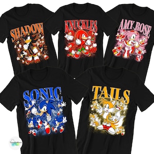 Sonic the Hedgehog Shirt, Sonic and Friend Shirt, Sonic Tails Shirt, Sonic Group Matching Shirt, Shadow the Hedgehog Party Shirt