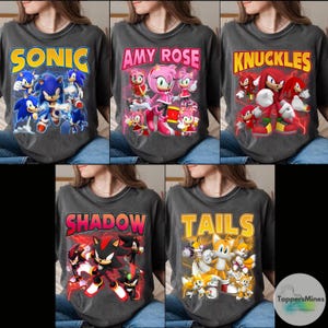 Sonic the Hedgehog Friend Live Action Shirt, Sonic and Friend Shirt, Sonic Tails Shirt, Sonic Group Shirt, Shadow the Hedgehog Party Shirt