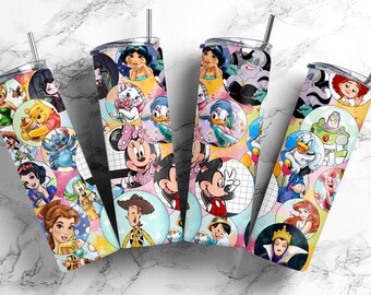 Cartoon Character Magic Kingdom Tumbler, 20oz Tumbler Design | magic kingdom Sublimation Designs Downloads - 20oz tumbler sublimation Design