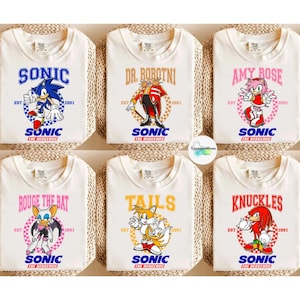 Sonic the Hedgehog Shirt, Sonic and Friend Shirt, Sonic Tails Shirt, Sonic Group Matching Shirt, Shadow the Hedgehog Party Shirt