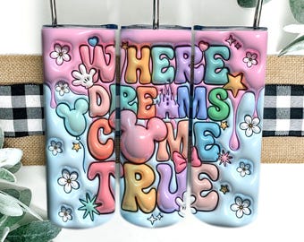 Cartoon Vacation Tumbler Wrap 3D gonfiabile, Tumbler Wrap gonfiabile PNG, Tumbler magro da 20 once, Tumbler Wrap completo, Download digitale