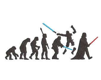 Star Wars Darth Vader Evolution Machine Embroidery Design. Multiple Sizes