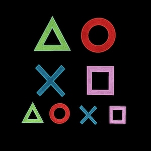PS4 Inspired [BUNDLE] Machine Embroidery Design. Multiple Sizes