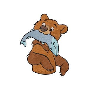 Brother Bear Koda Machine Embroidery Design. Multiple Sizes