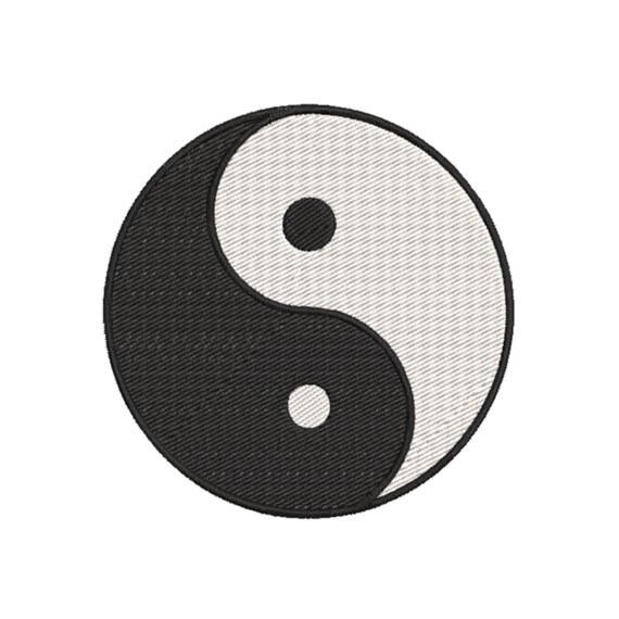 Yin and Yang Machine Embroidery Design. Multiple Sizes Etsy