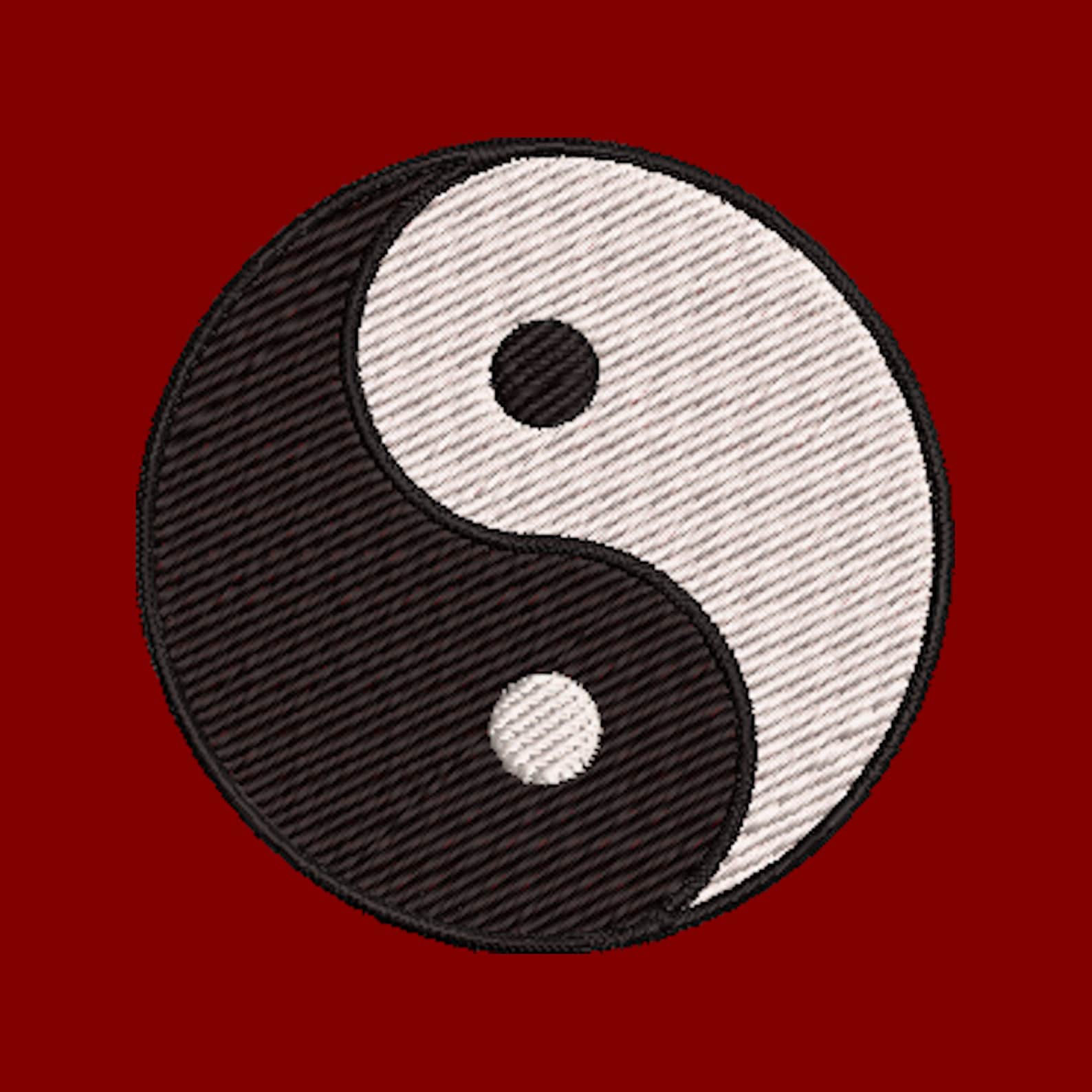 Yin and Yang Machine Embroidery Design. Multiple Sizes Etsy