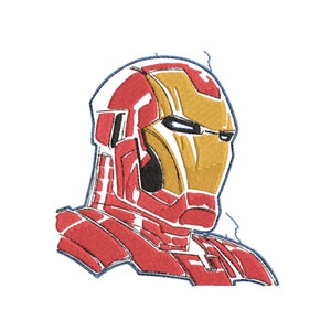 Tony Stark Iron Man Inspired Machine Embroidery Design. Multiple Sizes