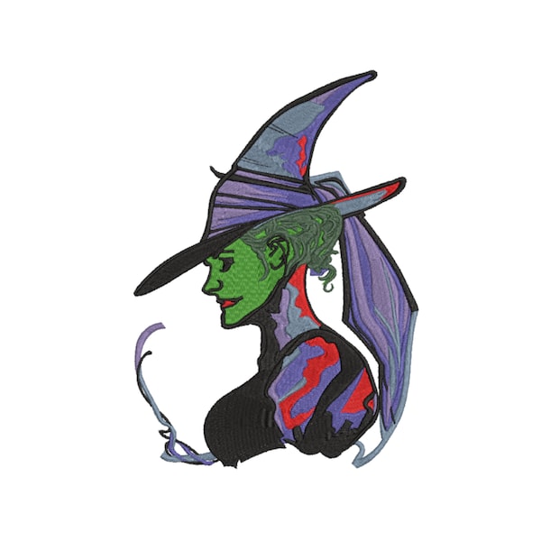 Wicked Witch of Oz Inspired Machine Embroidery Design. Multiple Sizes
