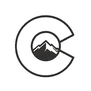Colorado C Machine Embroidery Design. Multiple Sizes