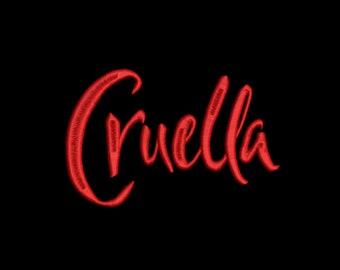 Cruella Deville Machine Embroidery Design. Multiple Sizes