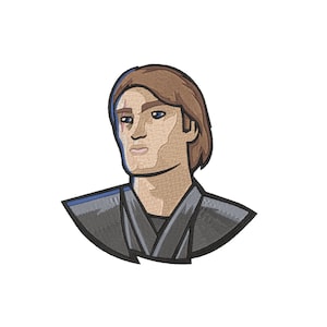 Star Wars Anakin Machine Embroidery Design. Multiple Sizes