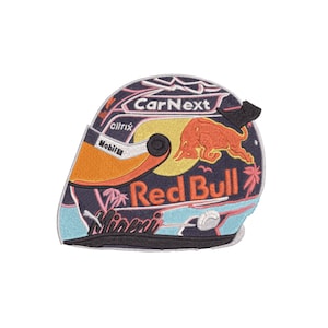 Max Verstappen Red Bull Racing Helmet Machine Embroidery Design. Multiple Sizes