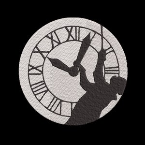 Back to the Future Clock Tower Machine Embroidery Design. Multiple Sizes