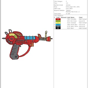 COD Ray Gun Machine Embroidery Design. Multiple Sizes image 3