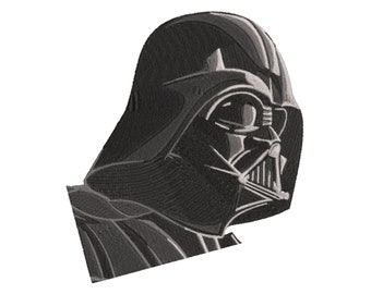 Star Wars Darth Vader Machine Embroidery Design. Multiple Sizes
