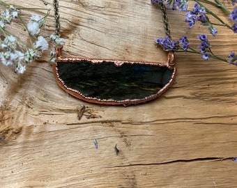 Labradorite flash necklace
