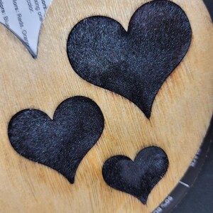Black Epoxy Resin & Wood Heart Magnet