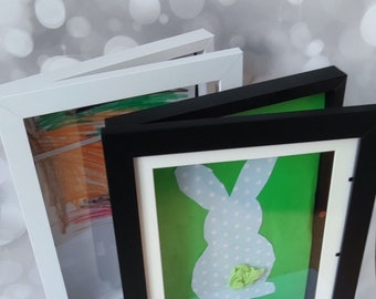 Unique picture frame for your children's artwork A4, with personalization, ideal for storing snap frames with front opening