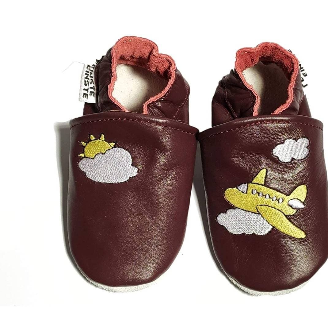 Cloud Kids Babyschuhe Jungen Lauflernschuhe Krabbelschuhe Weiche Sohle Lederschuhe für Baby 0-36 Monat 