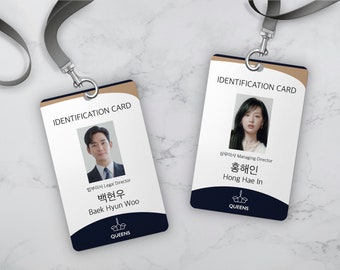 Queen of Tears 눈물의 여왕 (2024) | 홍해인 Hong Haein 백현우 Baek Hyunwoo | ID Card Character  QUEENS | Kim Jiwon Kim Soohyun TVN Drama K-Drama Series