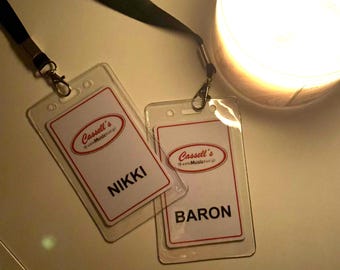 OBSESSION 2026 Horror Film Baron “BEAR” Nikki Cassell’s Music Employee ID Card Lanyard for Halloween Couples Costume Cosplay Fanmade Replica