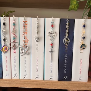 TOG throne of glass bookmark set - officially licensed by Sarah J Maas - booktok fandom - hand made crystal unique gift.