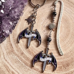 Night court ACOTAR keychain and bookmark- officially licensed by Sarah J Maas. Bookish merch