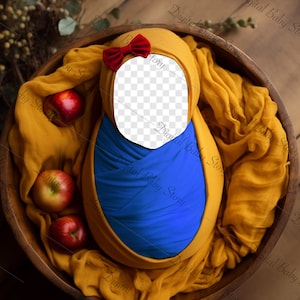 Blancanieves, Fondo digital para recién nacido, Inserción facial, Fondo digital para recién nacidos (PNG+JPG)