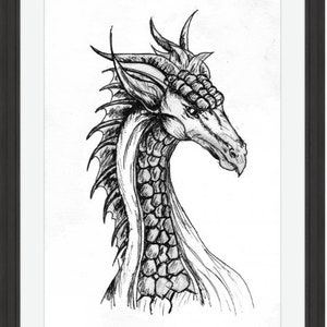 Impression numérique Dragon Sketch faite à la main 1200 DPI
