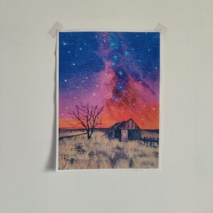 Sternenhimmel Leinwanddruck - Himmlische Kunst für Astronomieliebhaber Galaxiemalerei - Milchstraße Leinwanddruck - Sternenhimmelkunst Astronomiekunst