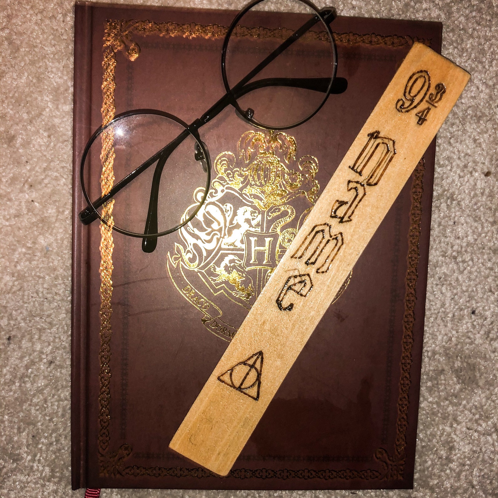 Personalised Wooden Harry Potter Themed Bookmark | Etsy