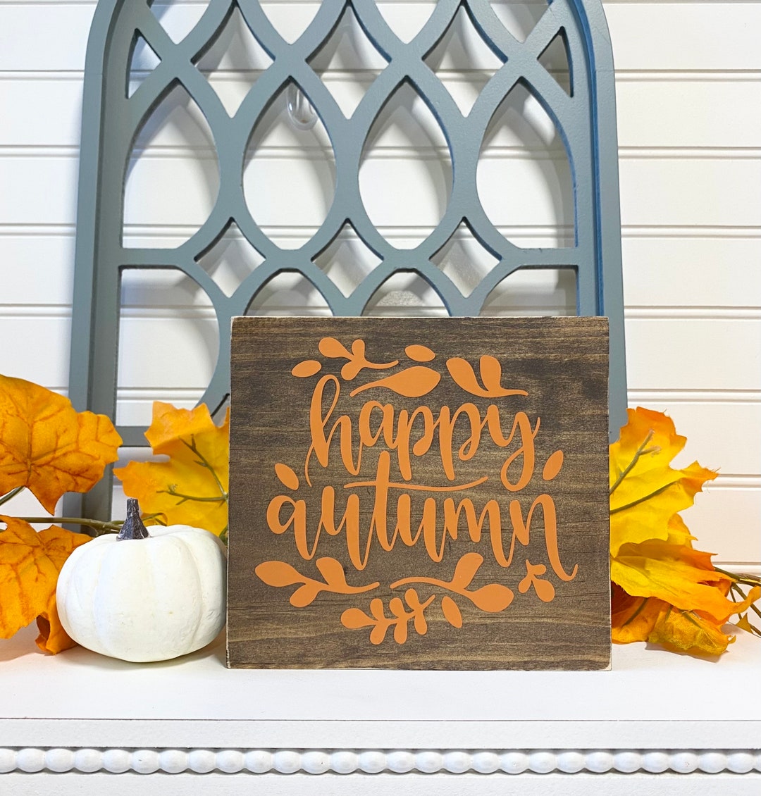 Happy Autumn Sign, Fall Wood Sign, Farmhouse Autumn Decor, Happy Fall ...