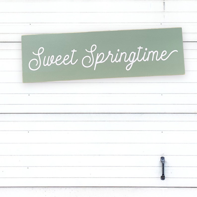 Sweet Springtime Sign, Wooden Spring Sign, Farmhouse Spring Decor ...