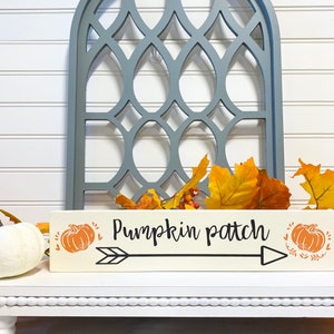 Pumpkin Patch Sign, Pumpkin Wood Sign, Fall Shelf Sign, Farmhouse Fall Decor, Rustic Autumn Wood Sign, Seasonal Fall Decor