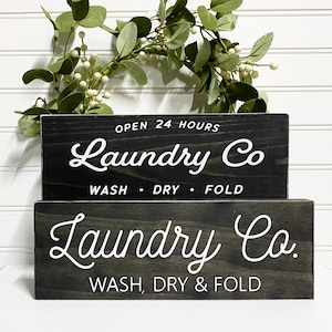 Laundry Room Signs, Vintage-inspired Laundry Sign, Modern Farmhouse Decor, Wood Laundry Room Decor, Country Laundry Decor