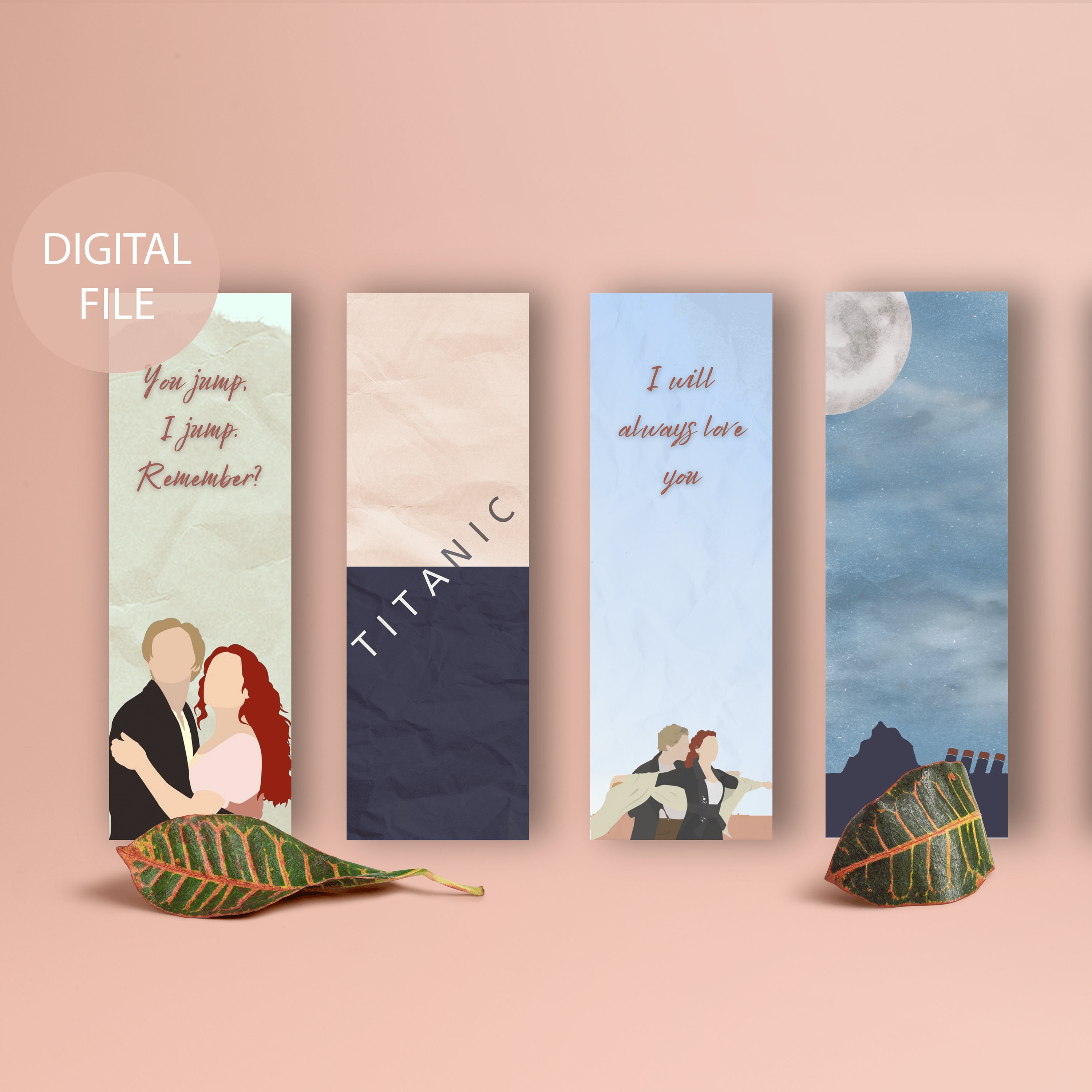 TITANIC Bookmark Printable Set Instant Download Print | Etsy