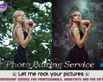 All kind of photoshop editing professional service. Editing, face swapping, elements, background changing, photo repair & other editings.