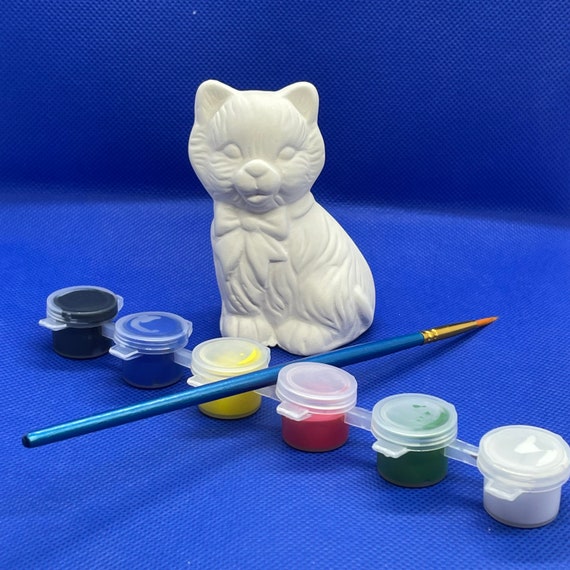 Paint Your Own Pet Cat Pottery Kids Craft Kit Children's Etsy UK