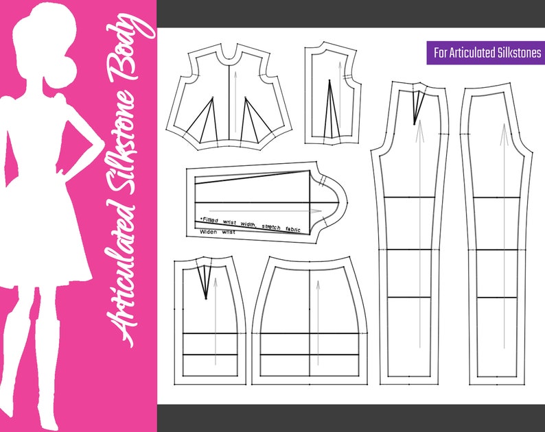 Barbie Articulated Silkstone the Basic Pattern Set Block - Etsy