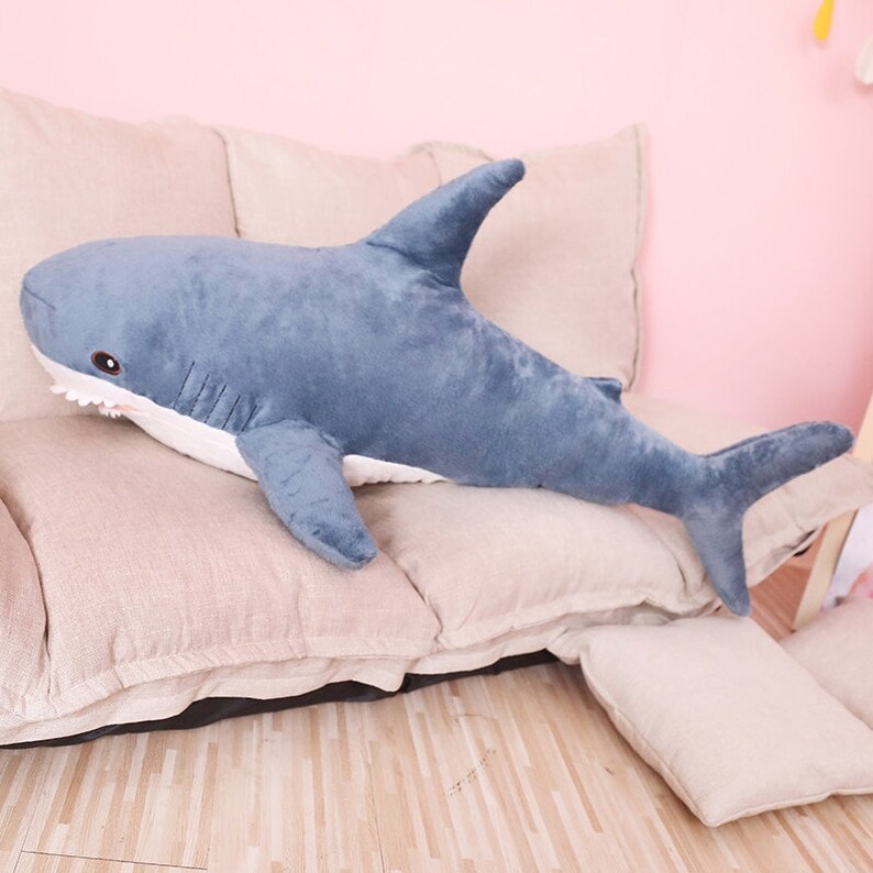 large shark pillow