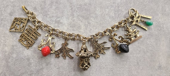 Napier Charm Bracelet - Asian Character Charm, Ch… - image 1