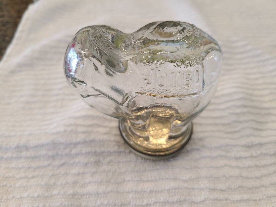 Rare Miniature Jumbo Peanut Butter Clear Elephant Jar Etsy